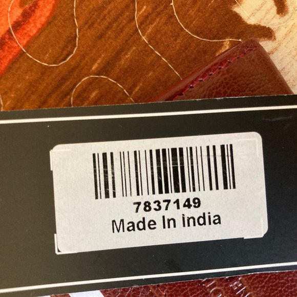 Union Code Burgundy Dark Wine Red Genuine Leather RFID Protected Folding Wallet - Picture 6 of 7